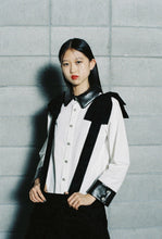 画像をギャラリービューアに読み込む, long line silk enamel shirt