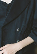 画像をギャラリービューアに読み込む, balloon sleeve black denim jacket