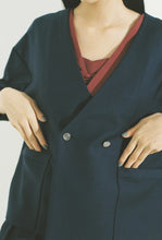 画像をギャラリービューアに読み込む, open back collarless jacket