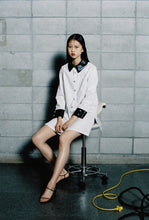 画像をギャラリービューアに読み込む, long line silk enamel shirt